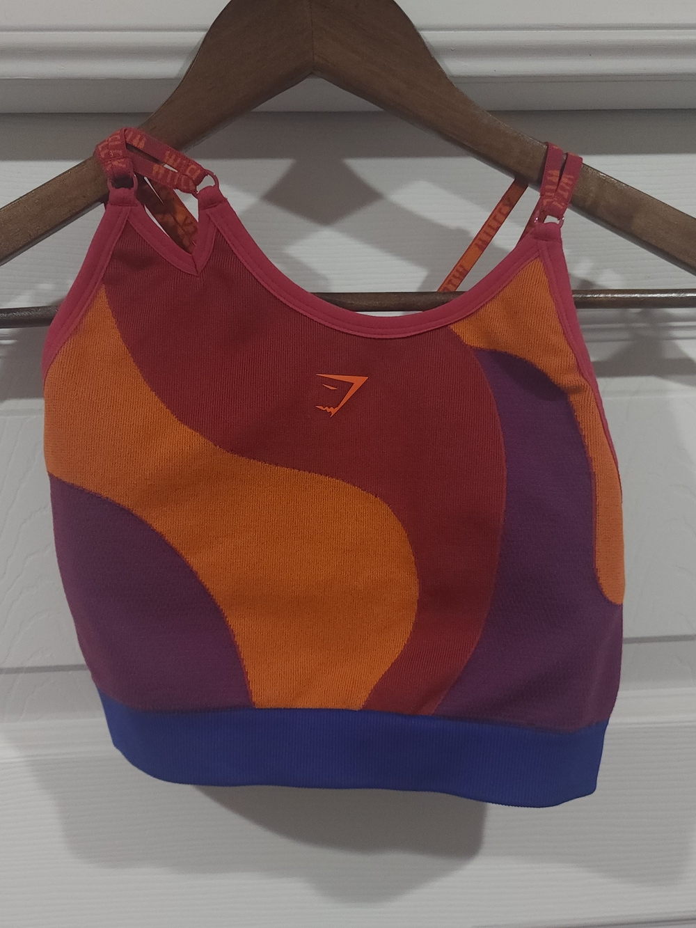 Gymshark Women’s Colorblock Sports Bra - Orange/Purple/Pink
